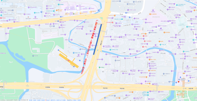 广州大道南 试行交通优化路段示意图